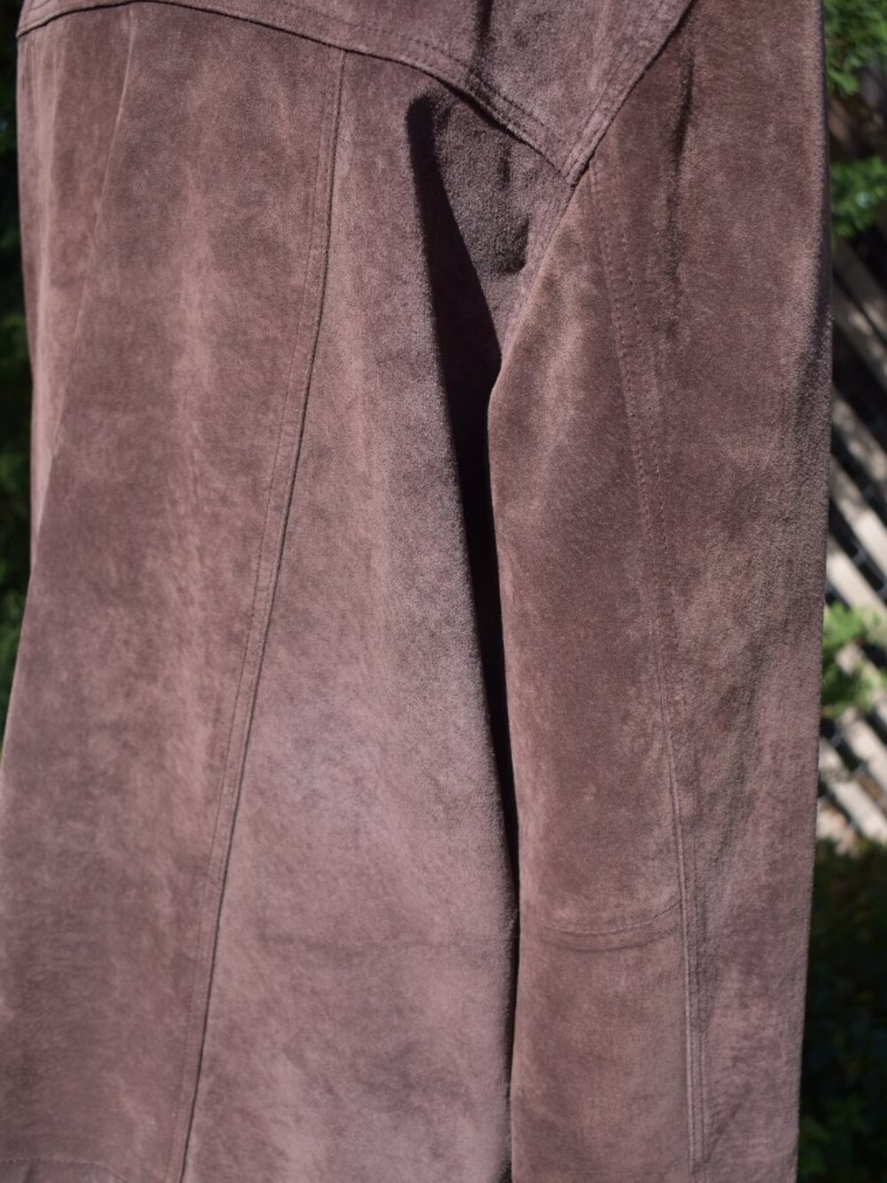 Brown Suede Button-Front Jacket | Fully Lined | Classic Style - Picture 11 of 14